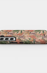 Samsung Galaxy S21 FE Tough Case – Flamingos & Flowers - View 3