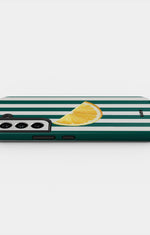Samsung Galaxy S21 FE Tough Case – Lemon Stripes - View 3