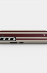 Samsung Galaxy S21 FE Tough Case – Bordeaux Stripe - View 3