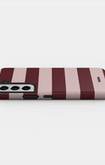 Samsung Galaxy S21 FE Tough Case – Cranberry Stripe - View 3