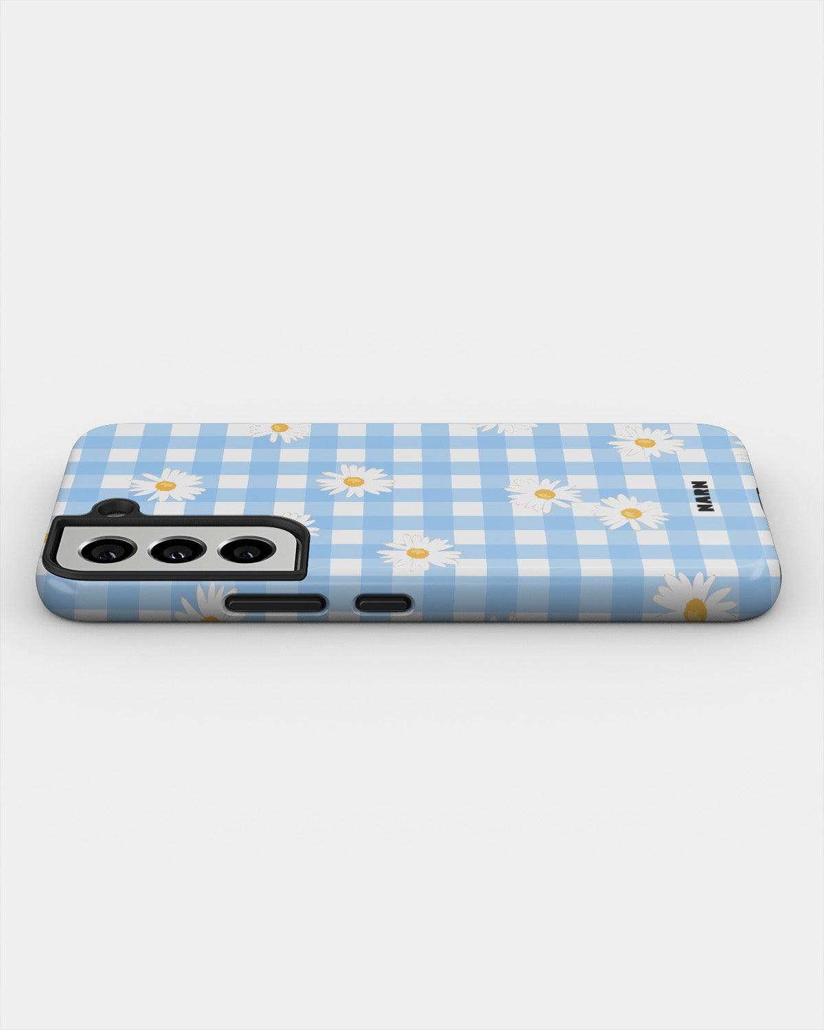 Samsung Galaxy S21 FE Tough Case – Blue Daisies - View 3