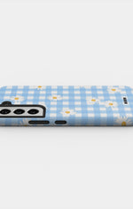Samsung Galaxy S21 FE Tough Case – Blue Daisies - View 3