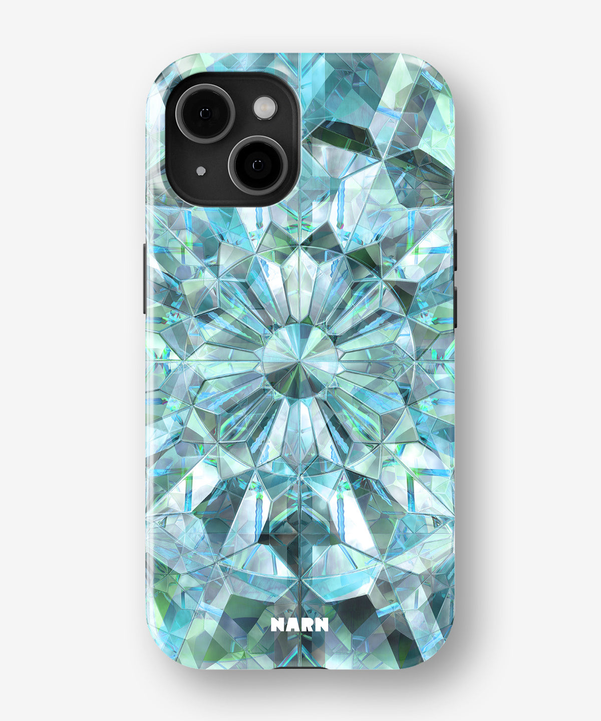 iPhone 14 Plus Tough Case – Green Crystals - View 1