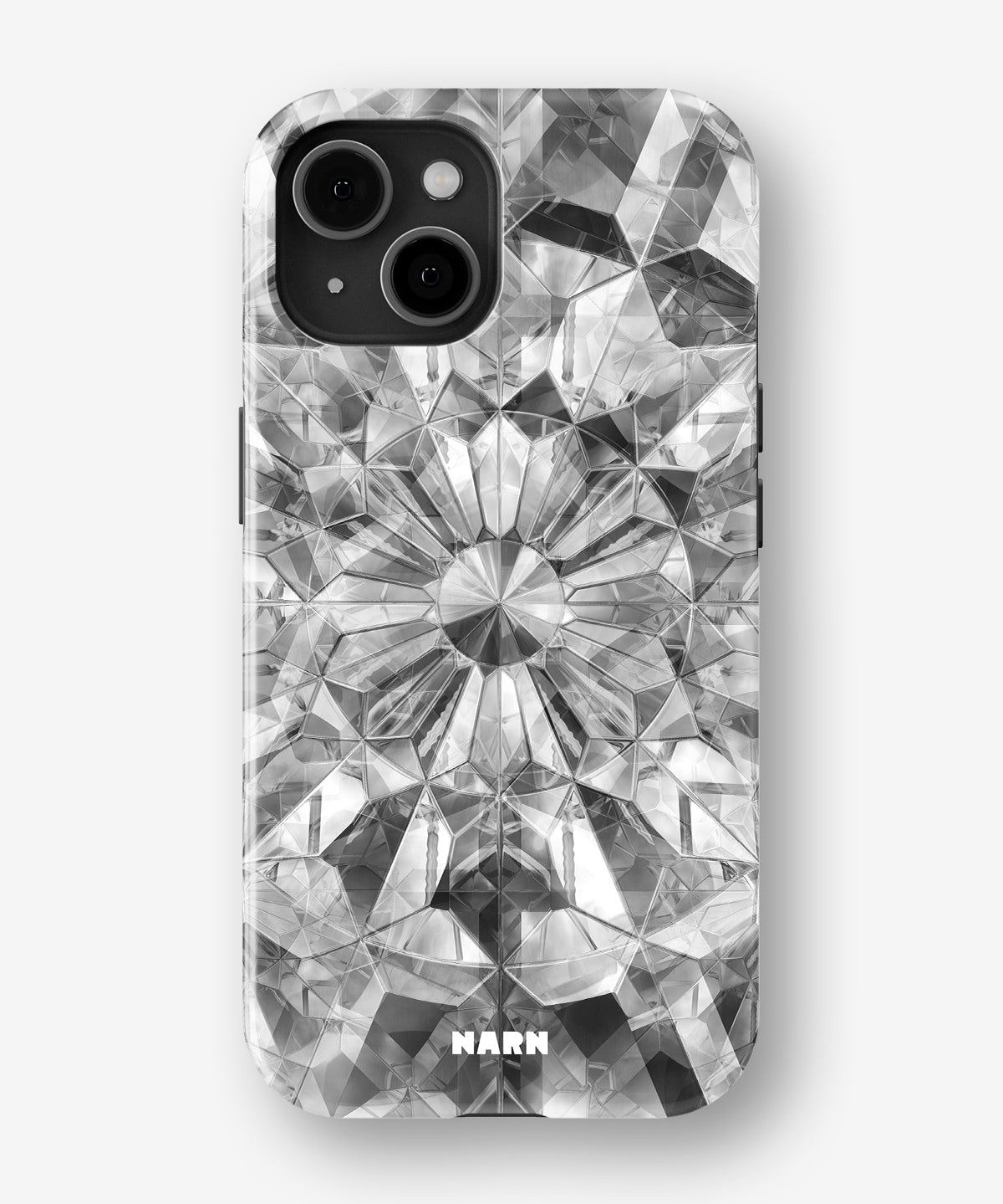 iPhone 14 Plus Tough Case – Grey Crystals - View 1