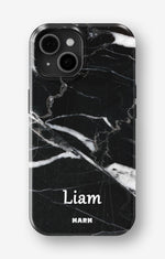 iPhone 14 Plus Tough Case – Custom - Black Marble - View 1