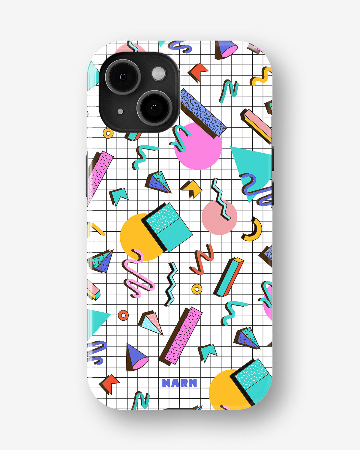 iPhone 14 Plus Tough Case – 80s Memphis - View 1