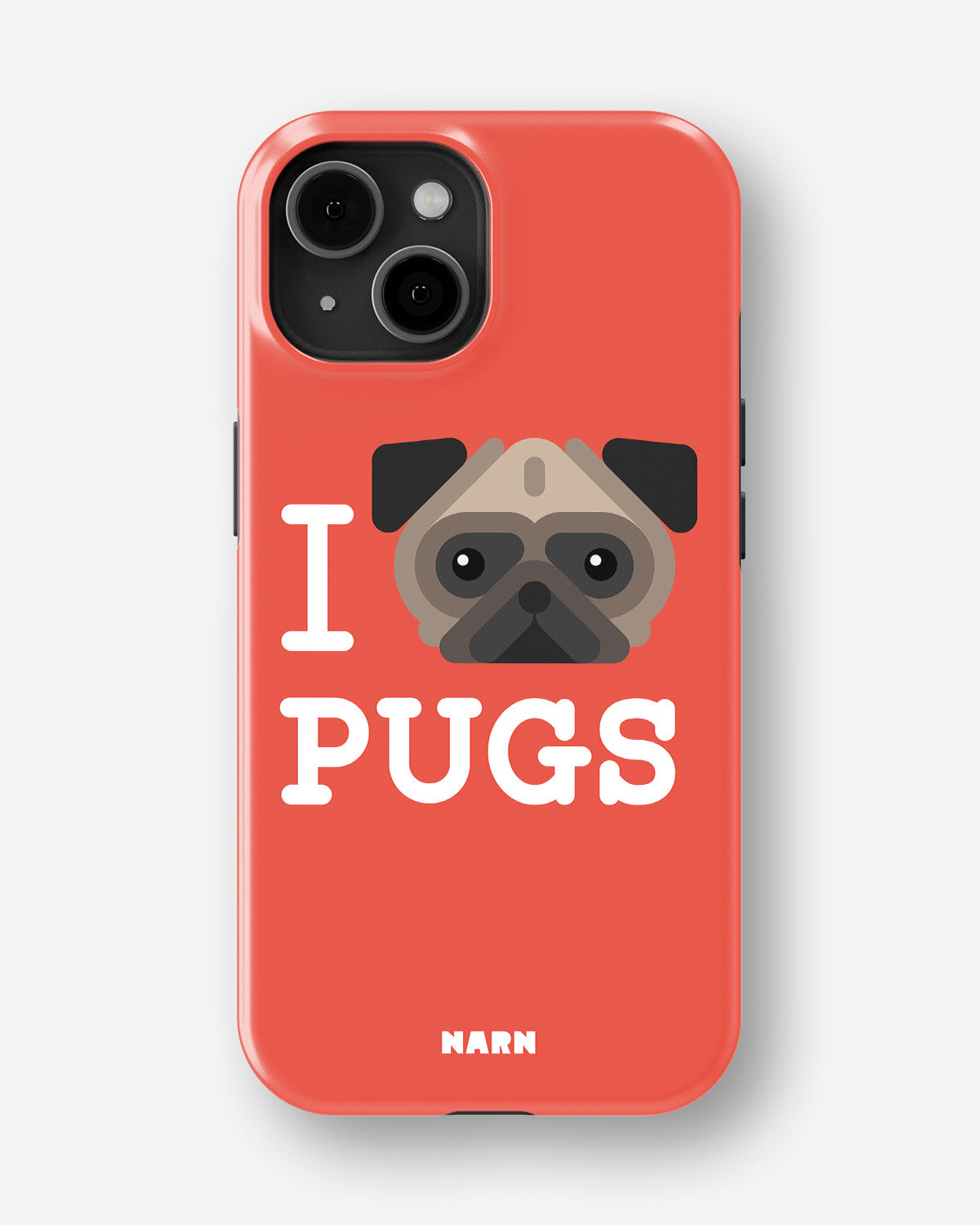 iPhone 14 Plus Tough Case – I Love Pugs - View 1