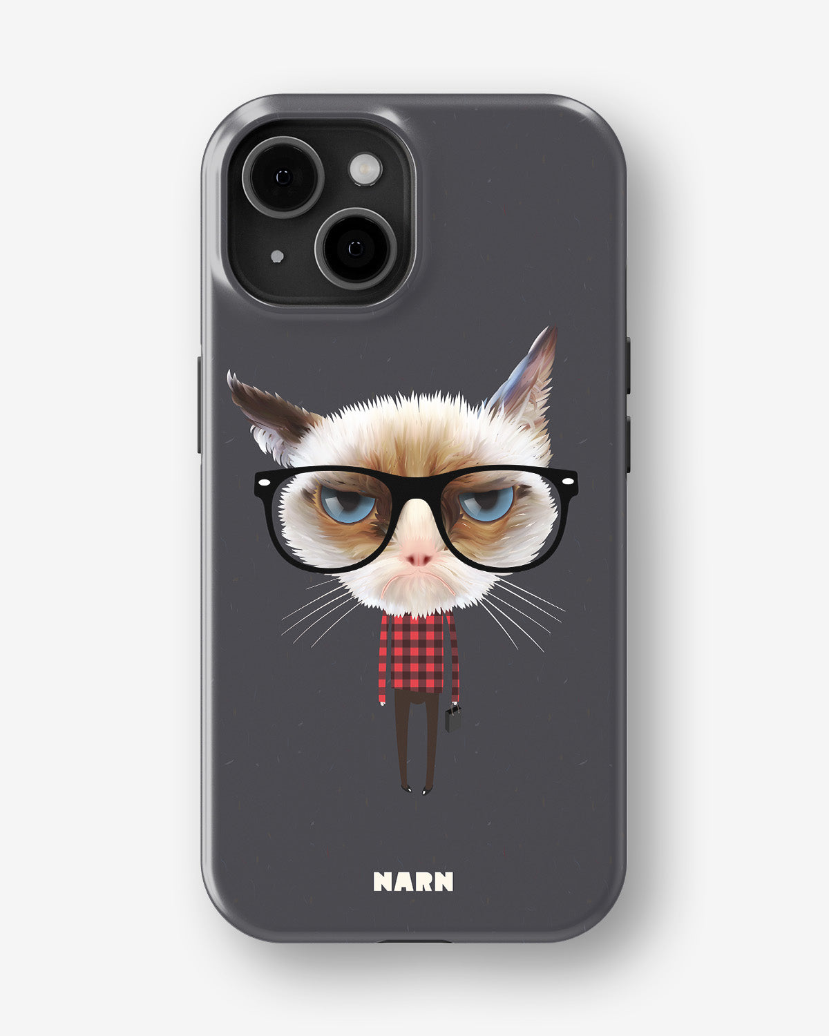 iPhone 14 Plus Tough Case – Hipster Cat - View 1