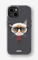 iPhone 14 Plus Tough Case – Hipster Cat - View 1
