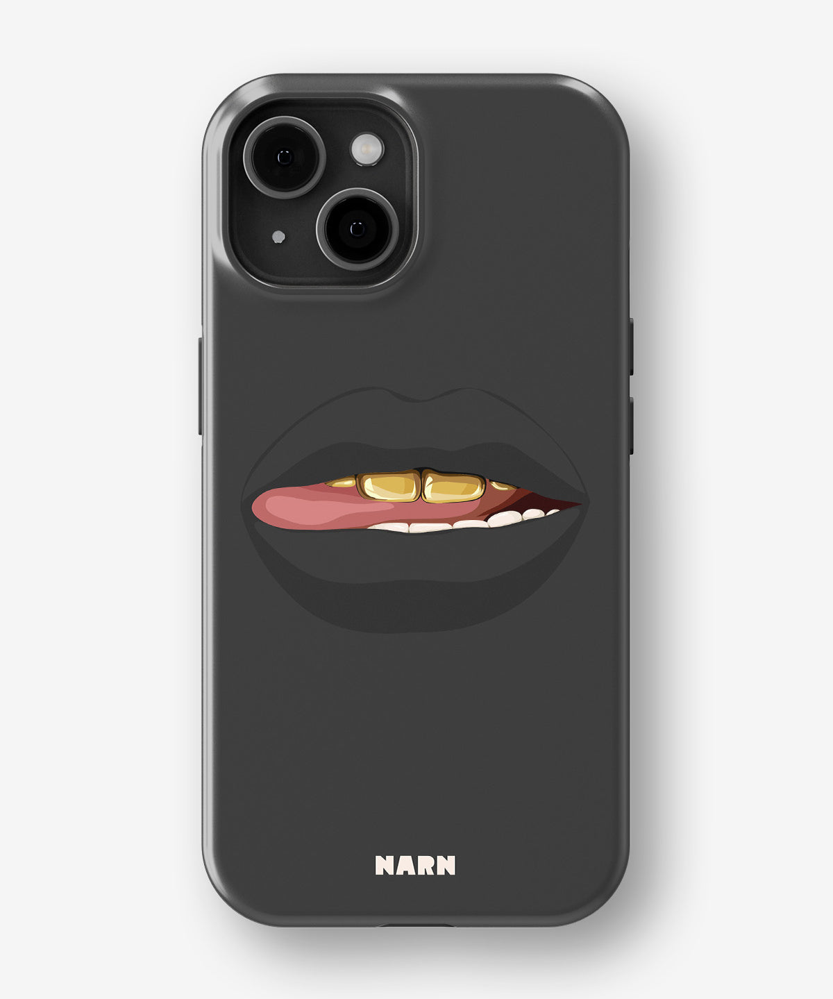 iPhone 14 Plus Tough Case – Golden Lips - View 1