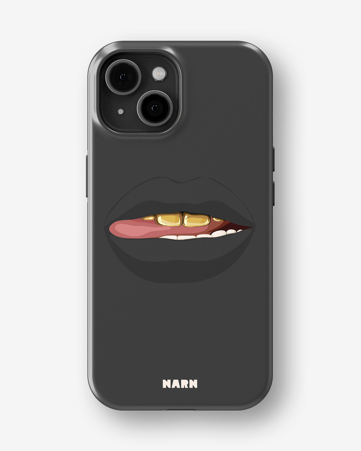 iPhone 14 Plus Tough Case – Golden Lips - View 1
