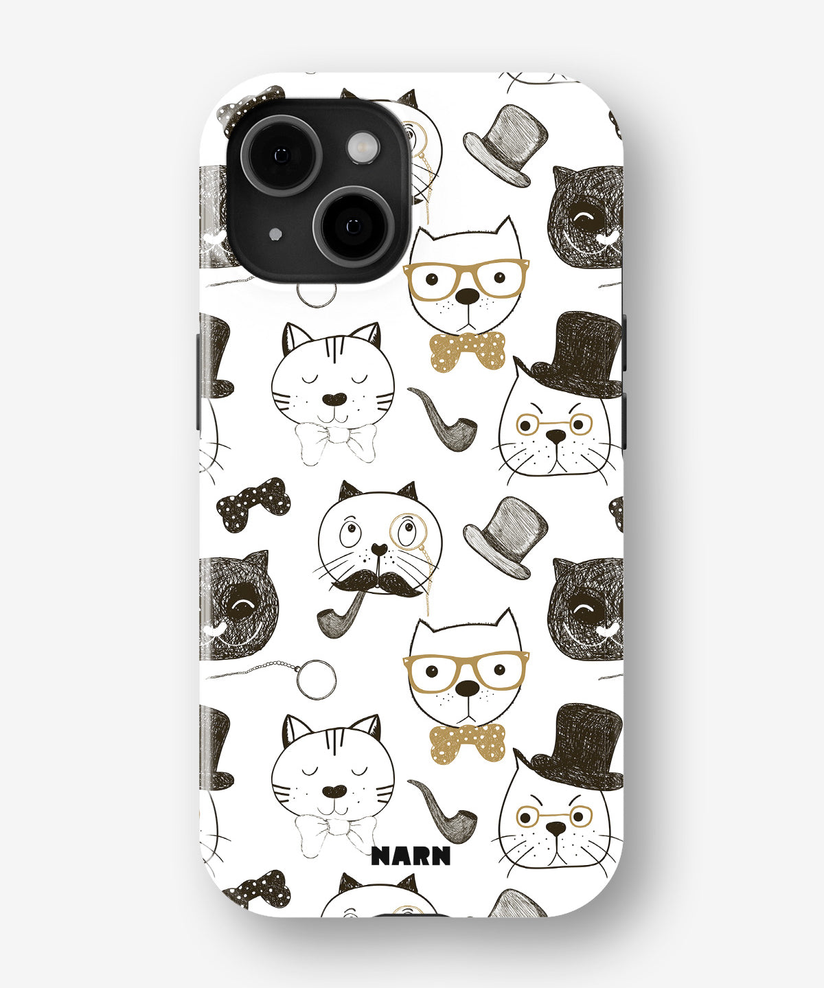 iPhone 14 Plus Tough Case – Cartoon Cats - View 1