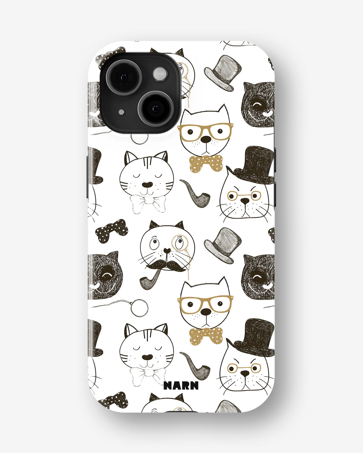 iPhone 14 Plus Tough Case – Cartoon Cats - View 1