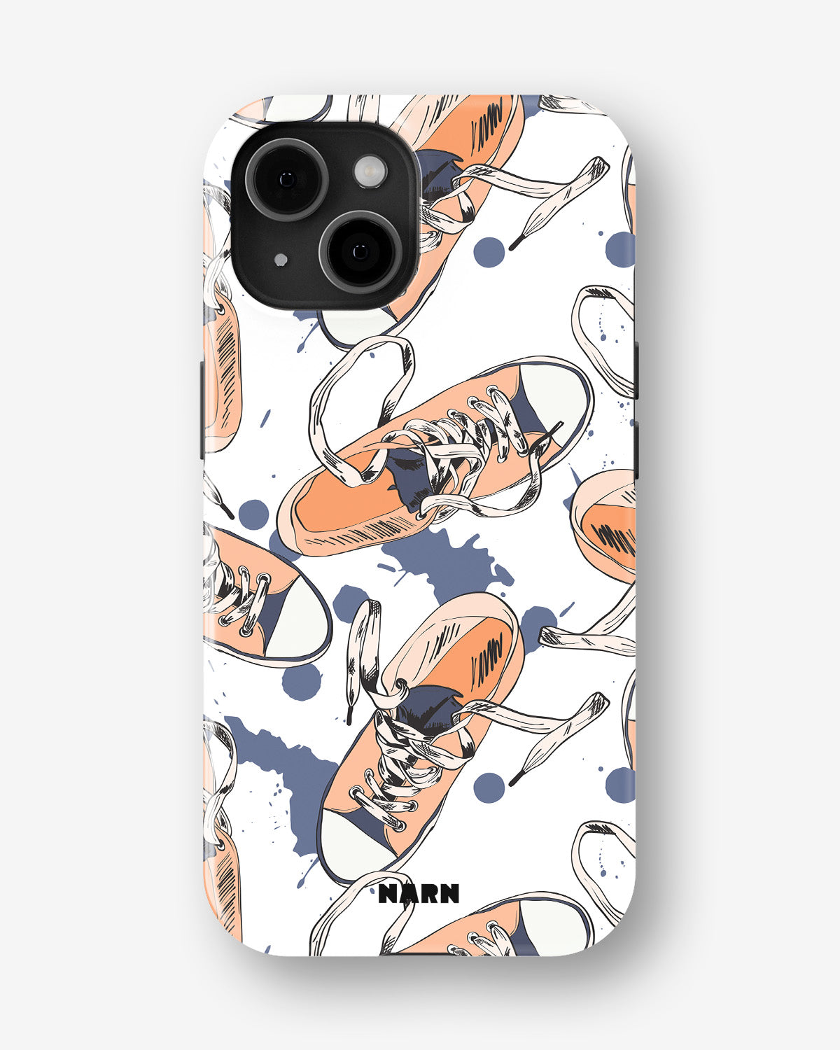 iPhone 14 Plus Tough Case – Apricot Sneakers - View 1