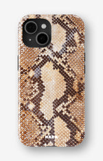 iPhone 14 Plus Tough Case – Brown Snakeskin - View 1