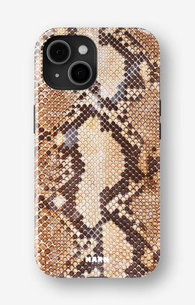iPhone 14 Plus Tough Case – Brown Snakeskin - View 1