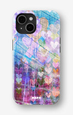 iPhone 14 Plus Tough Case – Purple Hearts - View 1