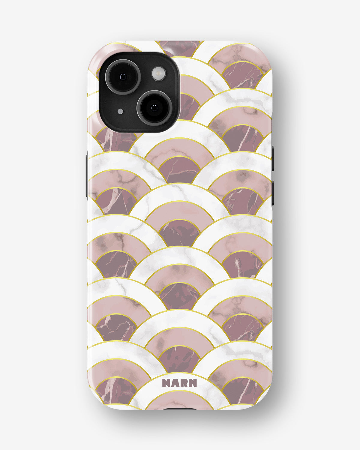 iPhone 14 Plus Tough Case – Pink Marble Waves - View 1