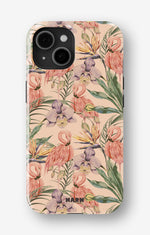 iPhone 14 Plus Tough Case – Flamingos & Flowers - View 1