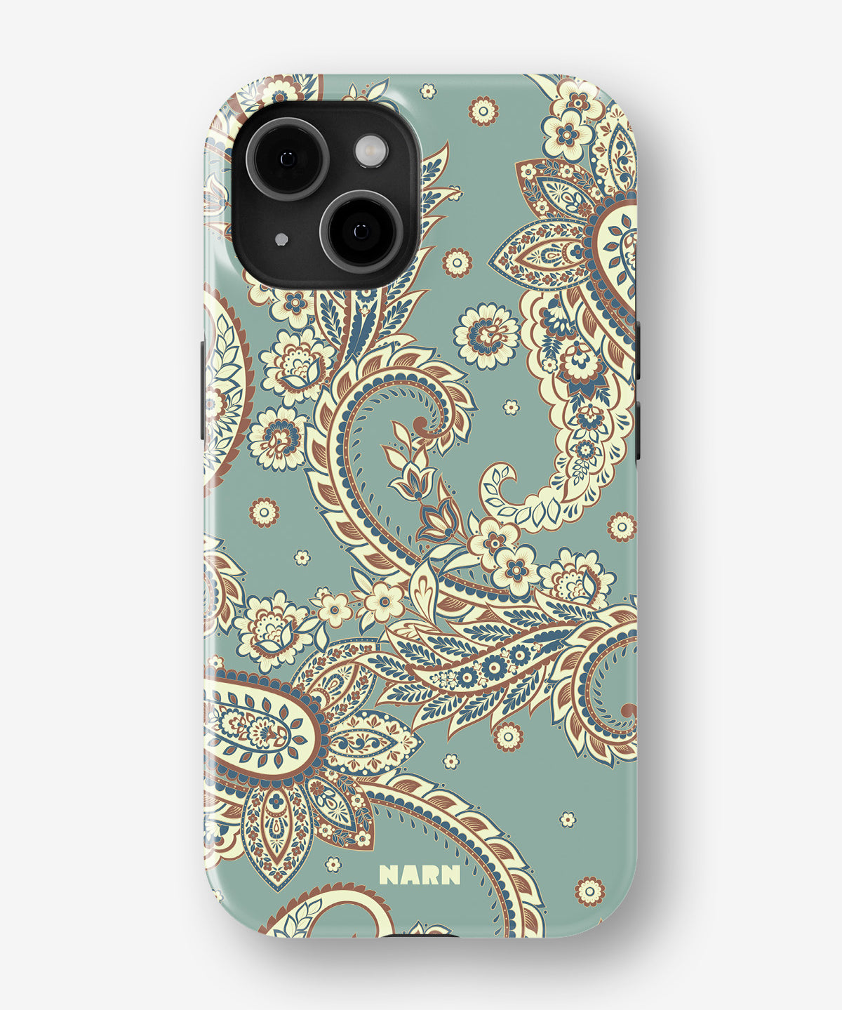 iPhone 14 Plus Tough Case – Paisley Green - View 1