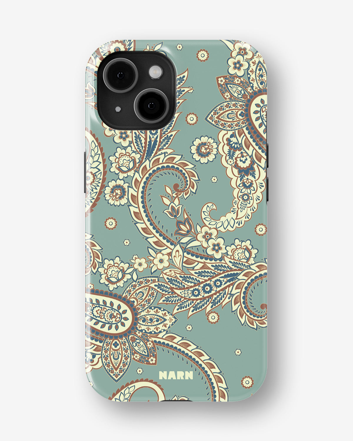 iPhone 14 Plus Tough Case – Paisley Green - View 1