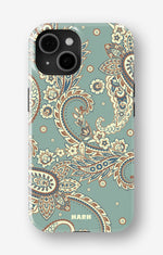 iPhone 14 Plus Tough Case – Paisley Green - View 1