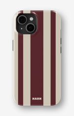 iPhone 14 Plus Tough Case – Bordeaux Stripe - View 1
