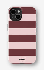 iPhone 14 Plus Tough Case – Cranberry Stripe - View 1