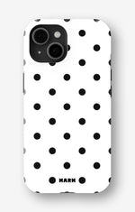 iPhone 14 Plus Tough Case – Mono Dots - View 1
