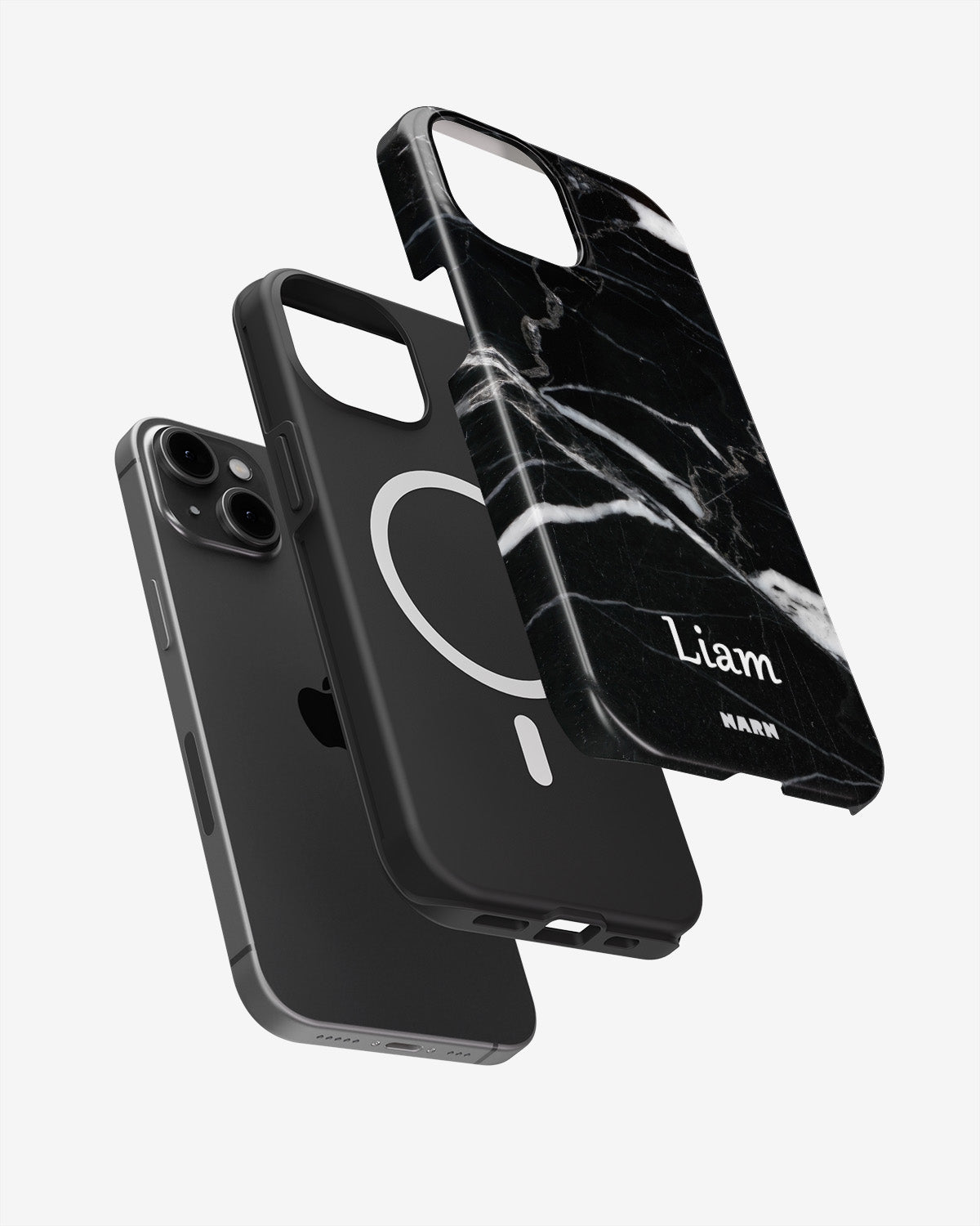 iPhone 14 Plus Tough Case – Custom - Black Marble - View 2