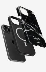 iPhone 14 Plus Tough Case – Custom - Black Marble - View 2