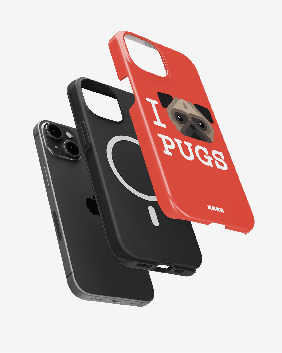 iPhone 14 Plus Tough Case – I Love Pugs - View 2