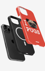 iPhone 14 Plus Tough Case – I Love Pugs - View 2