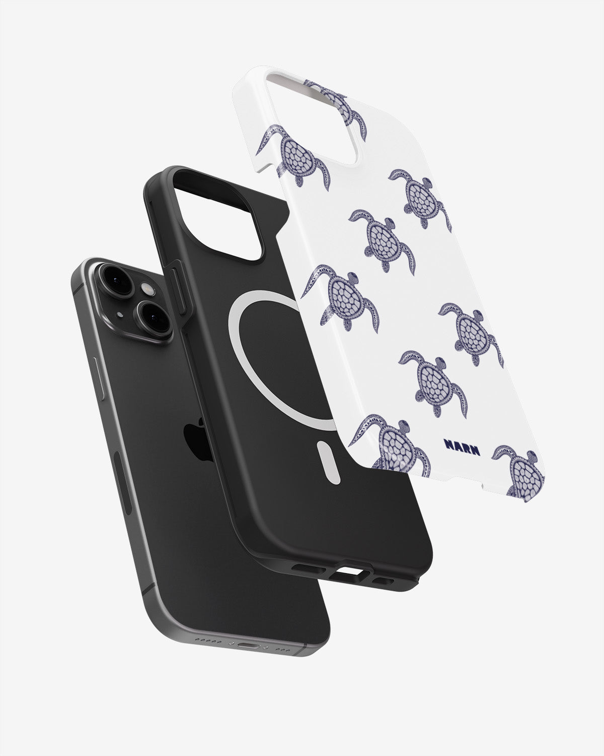 iPhone 14 Plus Tough Case – Blue Turtles - View 2