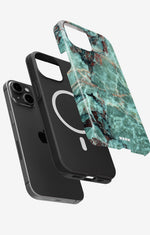 iPhone 14 Plus Tough Case – Green Marble - View 2