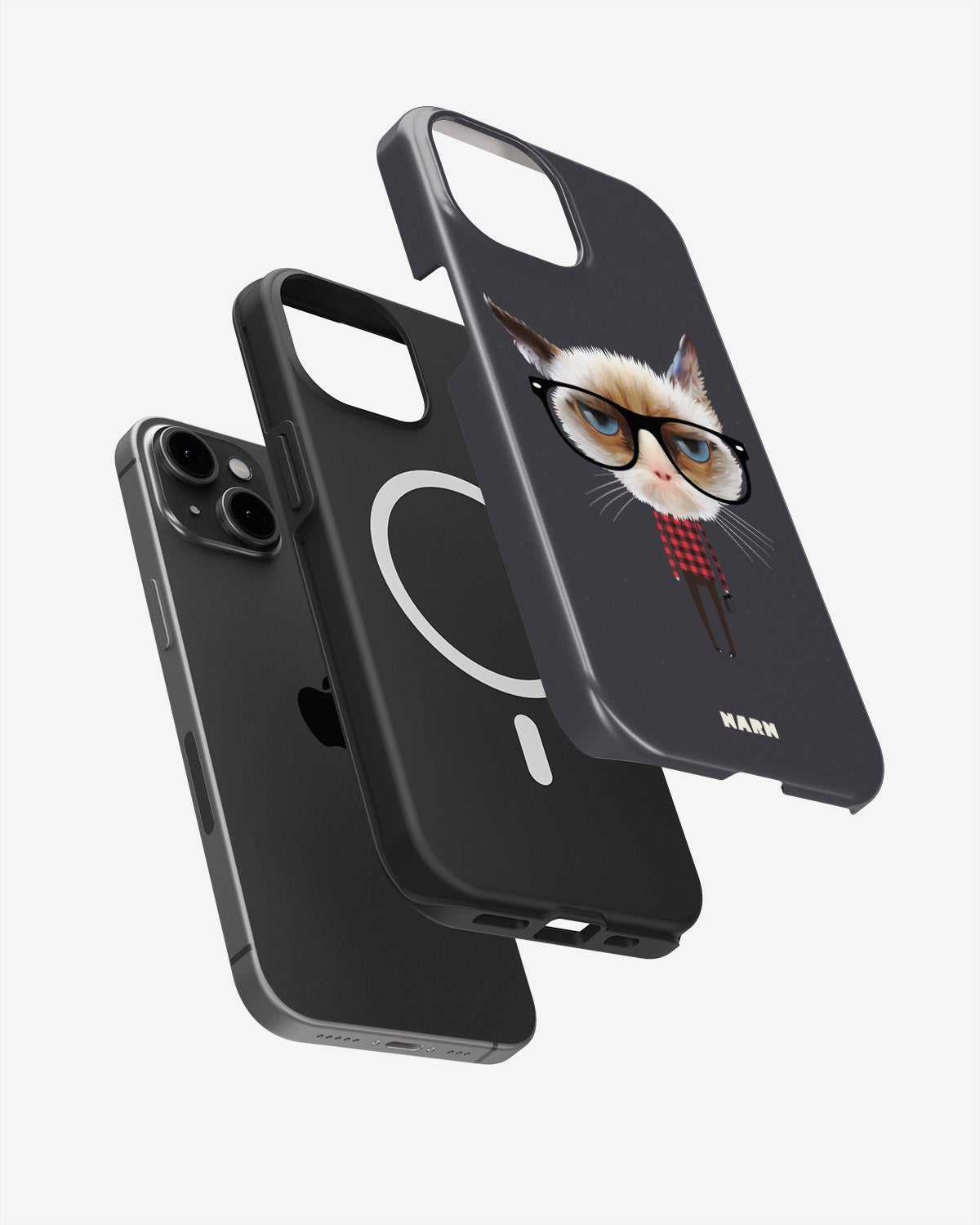 iPhone 14 Plus Tough Case – Hipster Cat - View 2