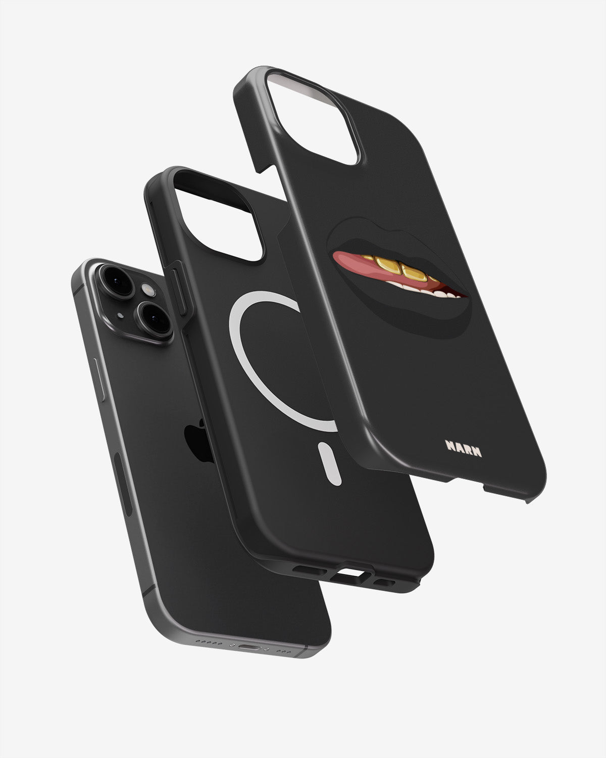 iPhone 14 Plus Tough Case – Golden Lips - View 2