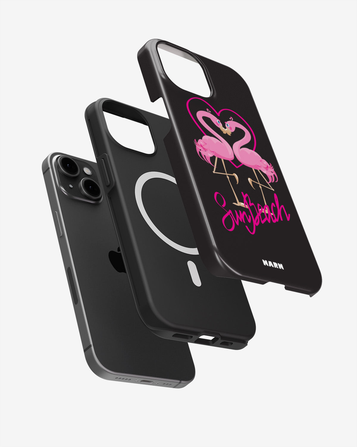 iPhone 14 Plus Tough Case – Beach Flamingo - View 2