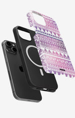 iPhone 14 Plus Tough Case – Purple Aztec - View 2