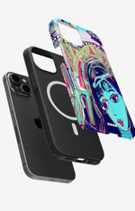 iPhone 14 Plus Tough Case – Abstract Cat - View 2