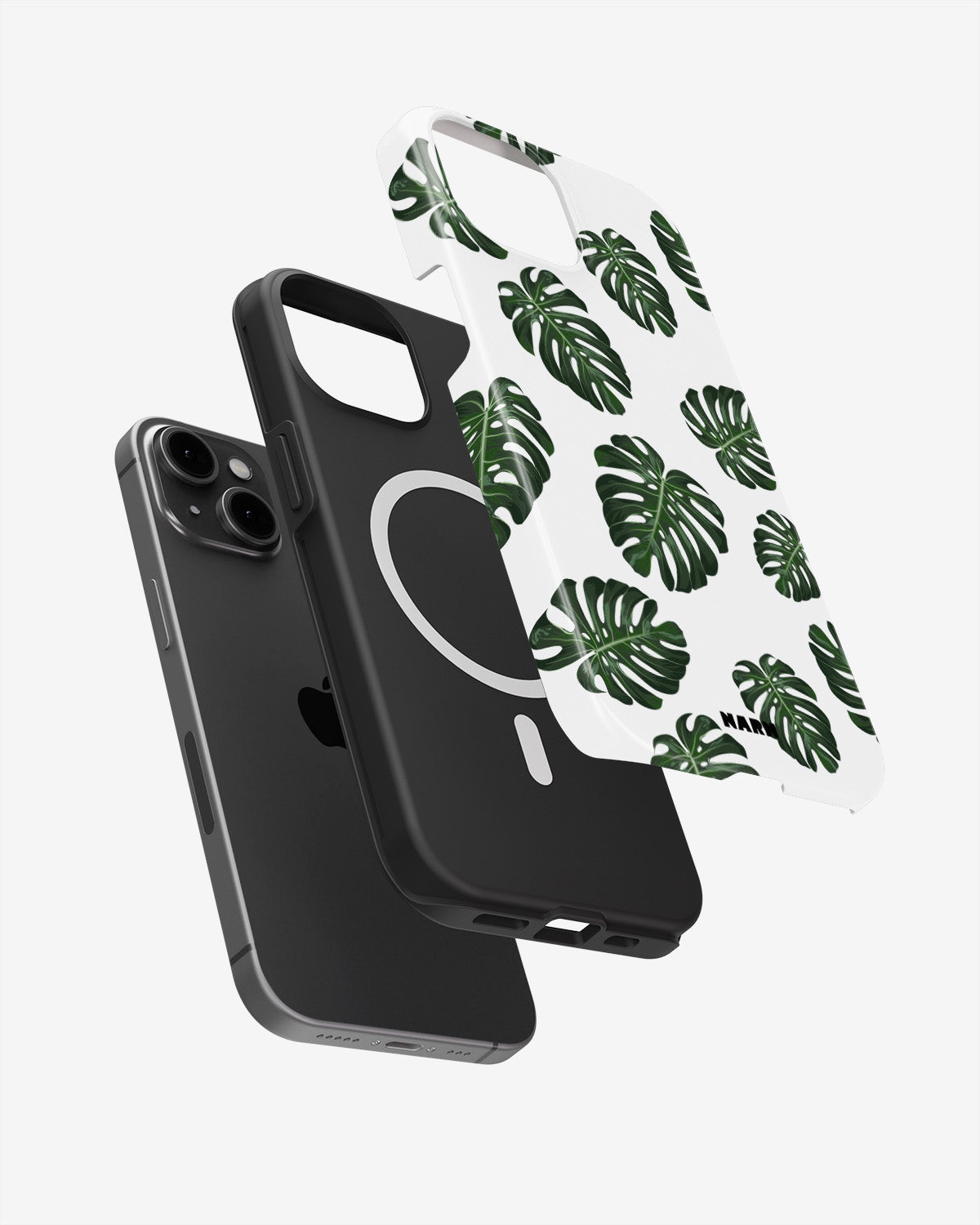 iPhone 14 Plus Tough Case – Monstera Pattern - View 2