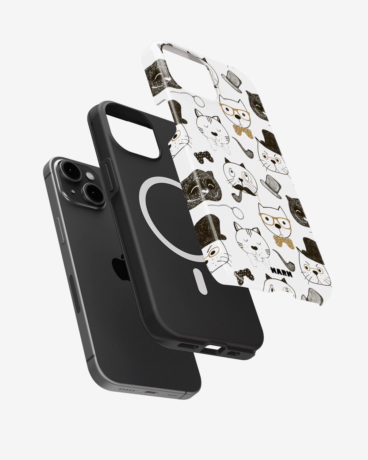iPhone 14 Plus Tough Case – Cartoon Cats - View 2