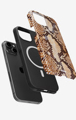 iPhone 14 Plus Tough Case – Brown Snakeskin - View 2