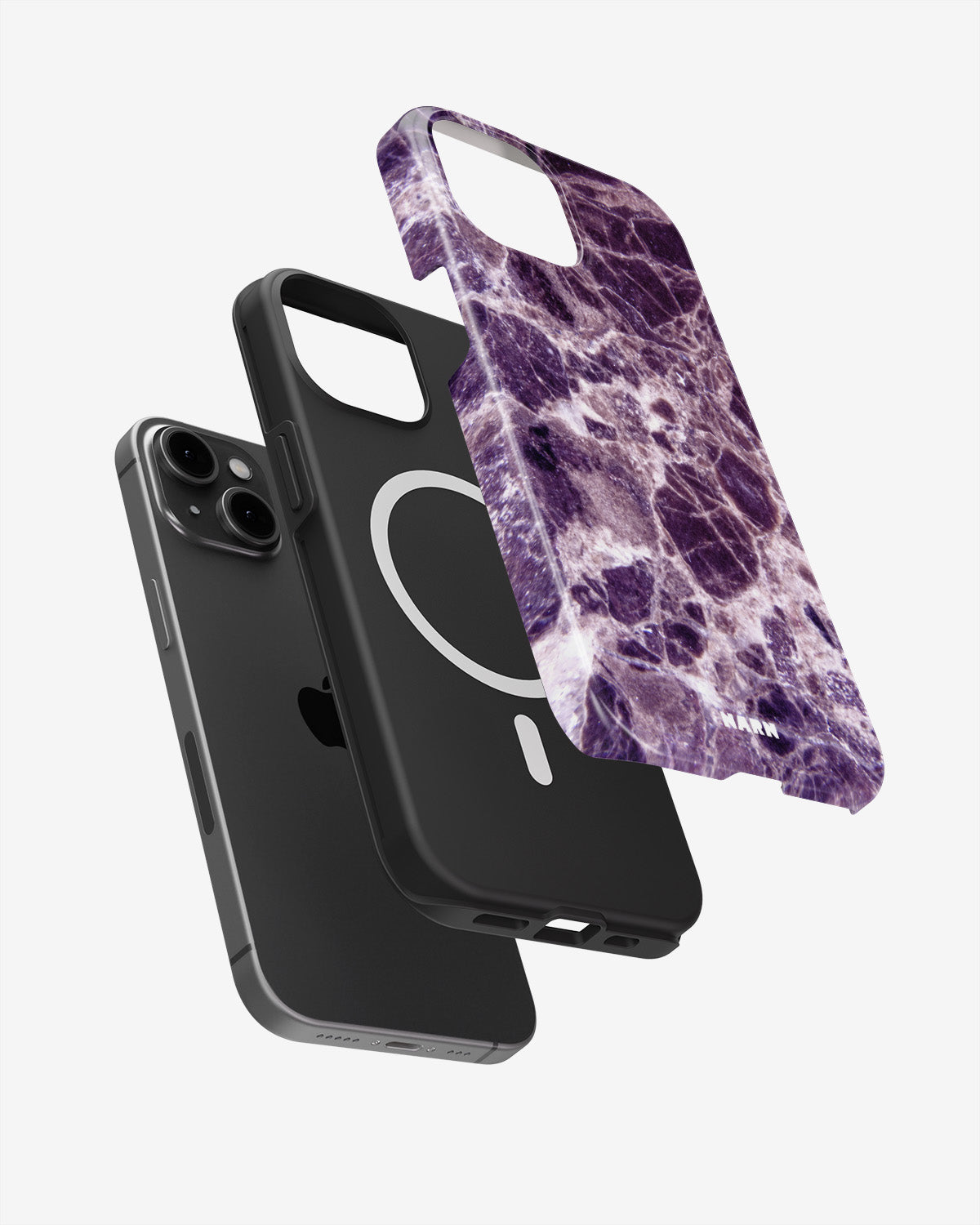 iPhone 14 Plus Tough Case – Purple Marble - View 2