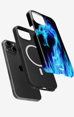 iPhone 14 Plus Tough Case – Blue Flames Dragon - View 2
