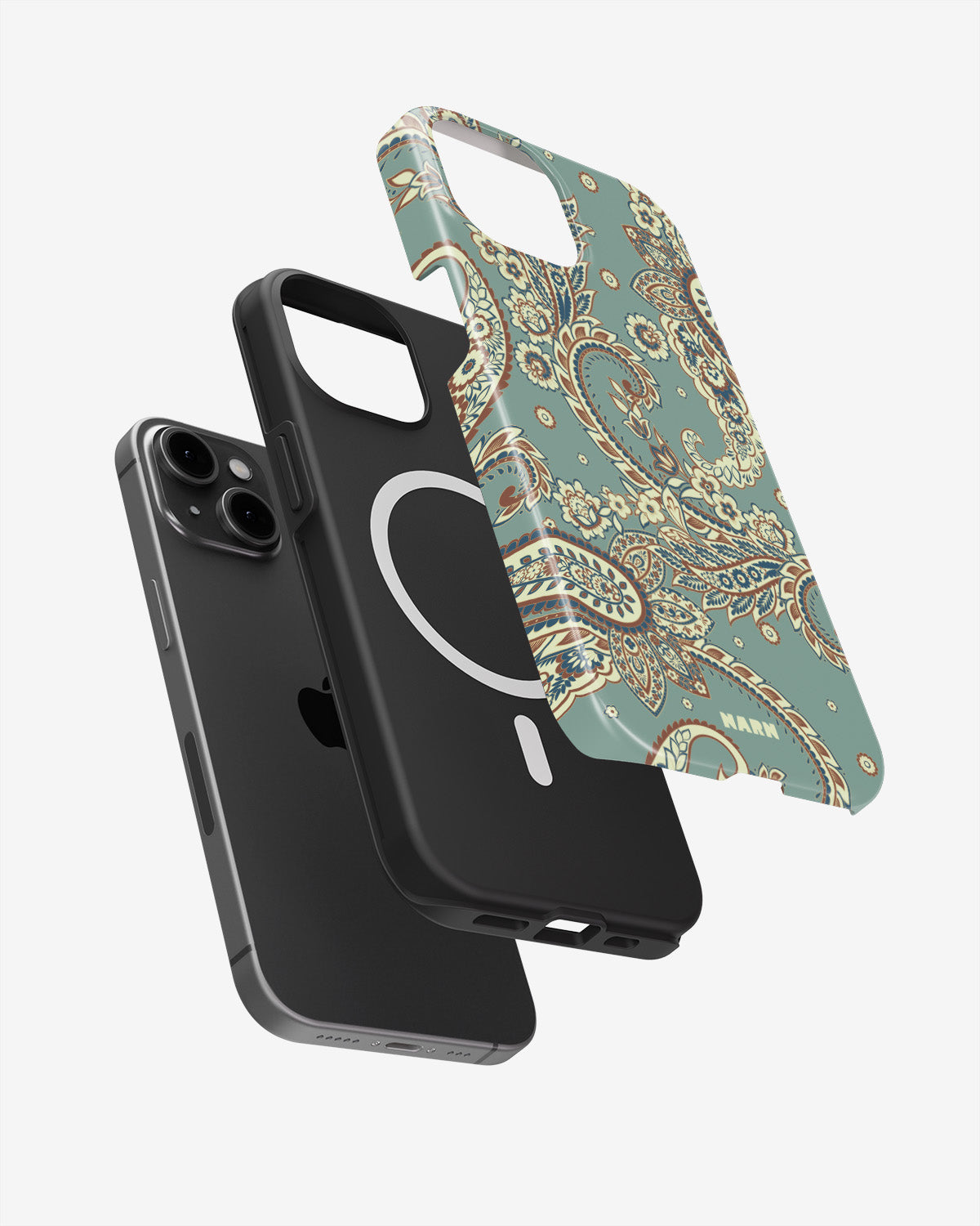 iPhone 14 Plus Tough Case – Paisley Green - View 2
