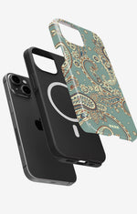 iPhone 14 Plus Tough Case – Paisley Green - View 2