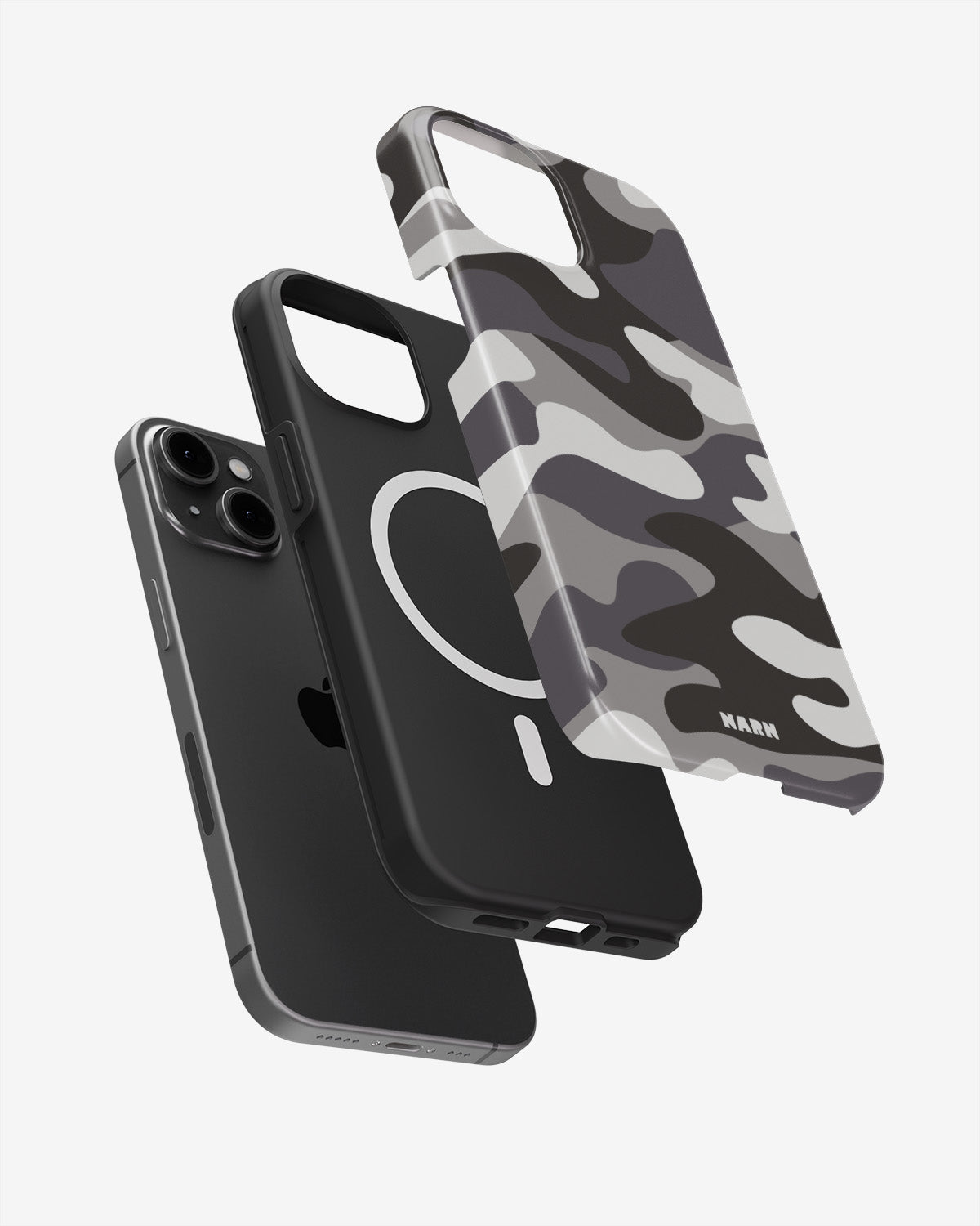iPhone 14 Plus Tough Case – Grey Camo - View 2