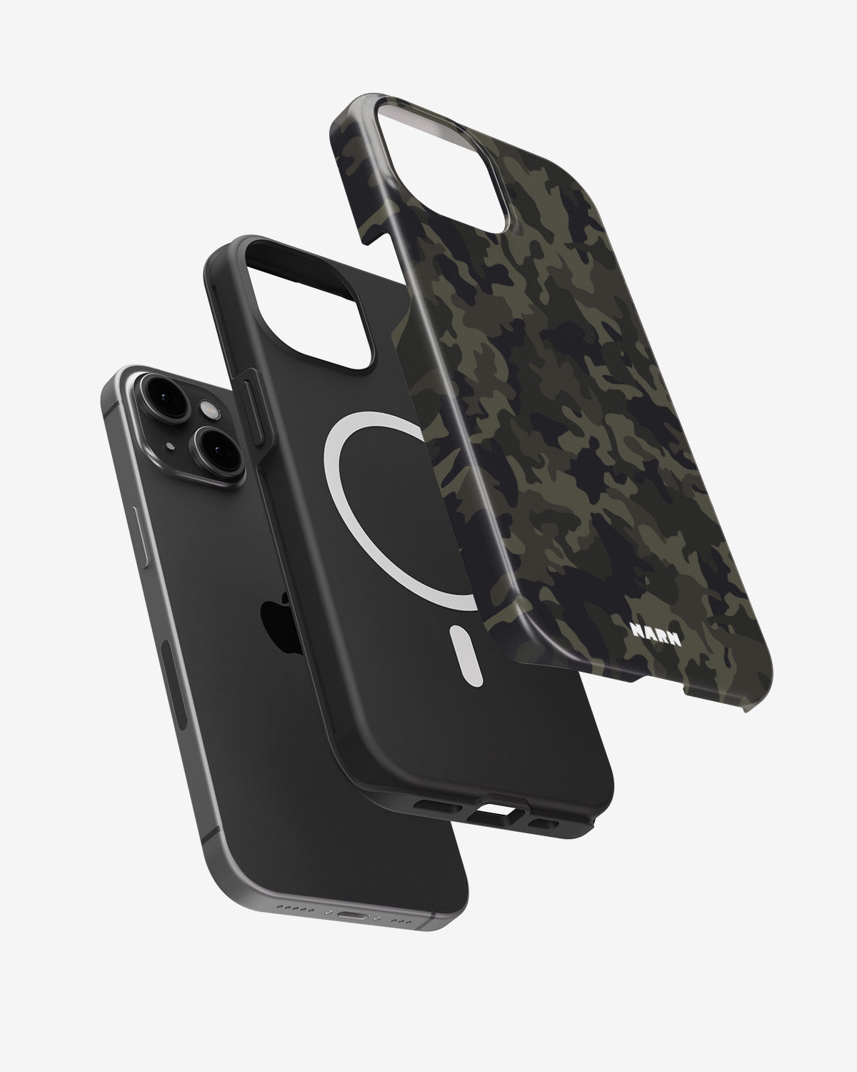 iPhone 14 Plus Tough Case – Jungle Green Camo - View 2