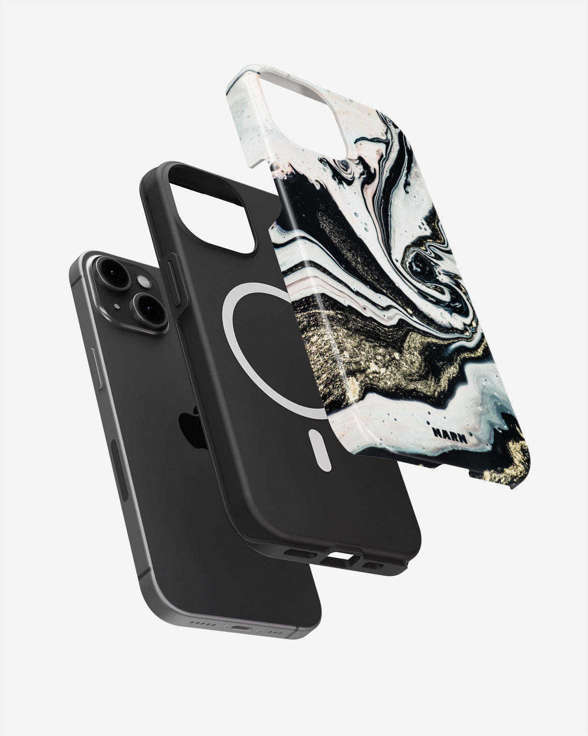 iPhone 14 Plus Tough Case – Golden Swirl - View 2